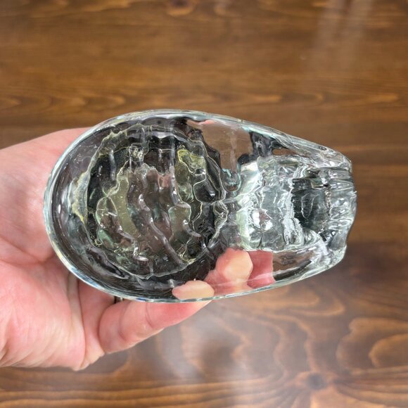 Vintage Glass Duck Bud Vase Clear Handblown Etched Glass Bird Figurine Vase - Picture 12 of 16